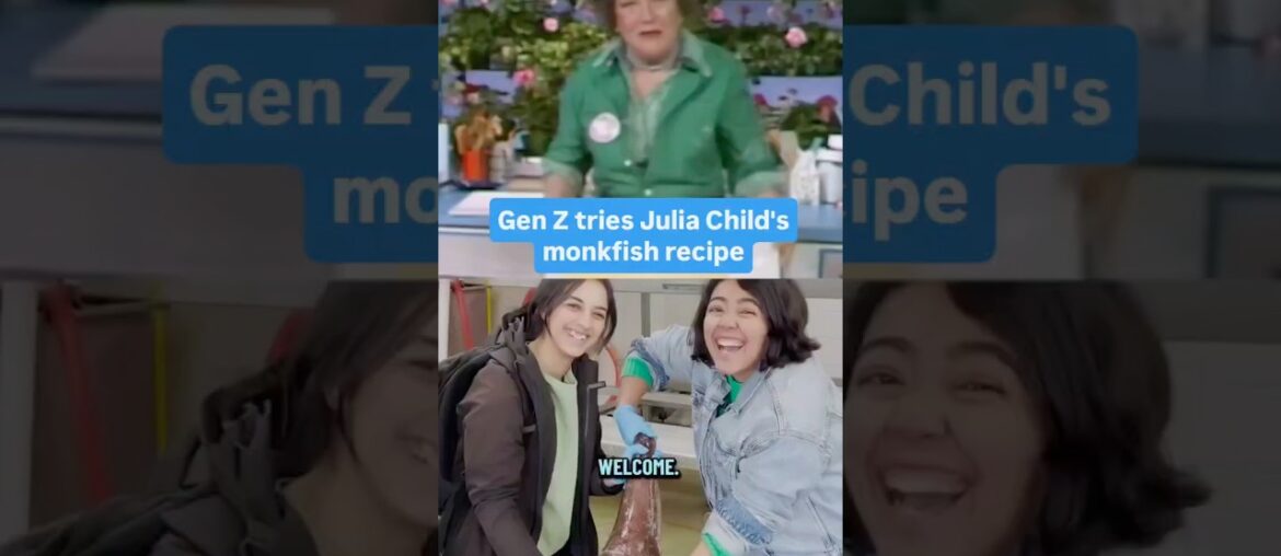 One monkfish. Two Gen Zers. Three courses. What could go wrong? #JuliaChild #HomeChef #fish #shorts