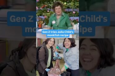 One monkfish. Two Gen Zers. Three courses. What could go wrong? #JuliaChild #HomeChef #fish #shorts