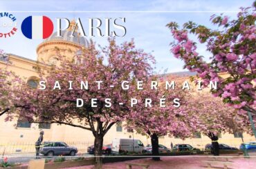 PARIS  6th arrondissement Cherry Blossoms Spring Walk 4K 🌸 Rue de Seine ➜Saint-Germain-des-Prés🇫🇷