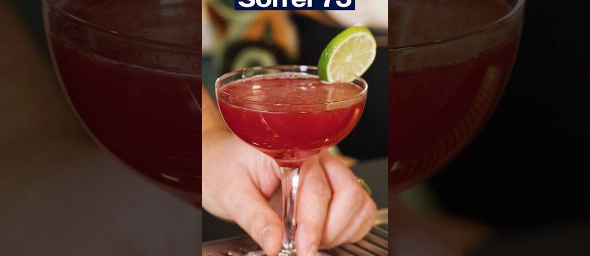 Tropical French 75! #cocktail #mixology #shorts