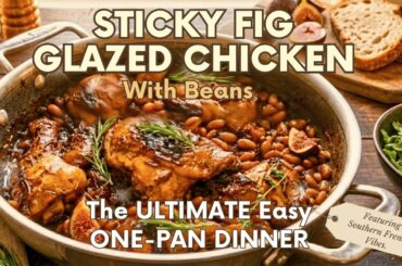 Sticky Fig Glazed Chicken Bean Bake The Ultimate Easy One Pan Dinner
