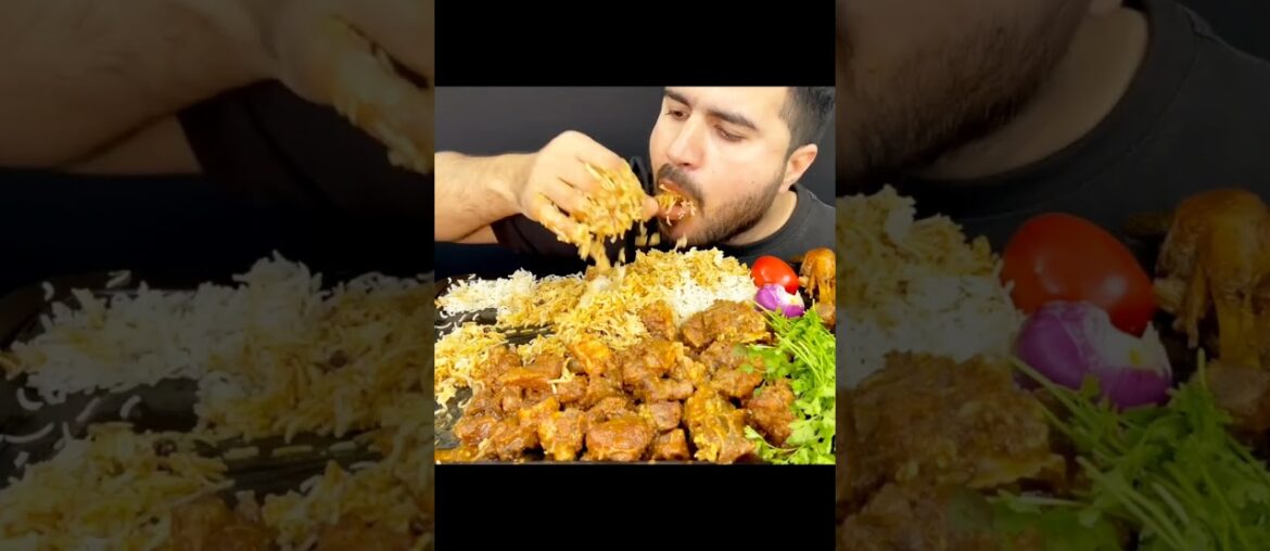 ASMR EATING SPICY 🔥🥵 MUTTON CURRY #mukbang #asmreating  #youtubeshorts #eatingsounds #ytshorts