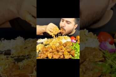 ASMR EATING SPICY 🔥🥵 MUTTON CURRY #mukbang #asmreating  #youtubeshorts #eatingsounds #ytshorts