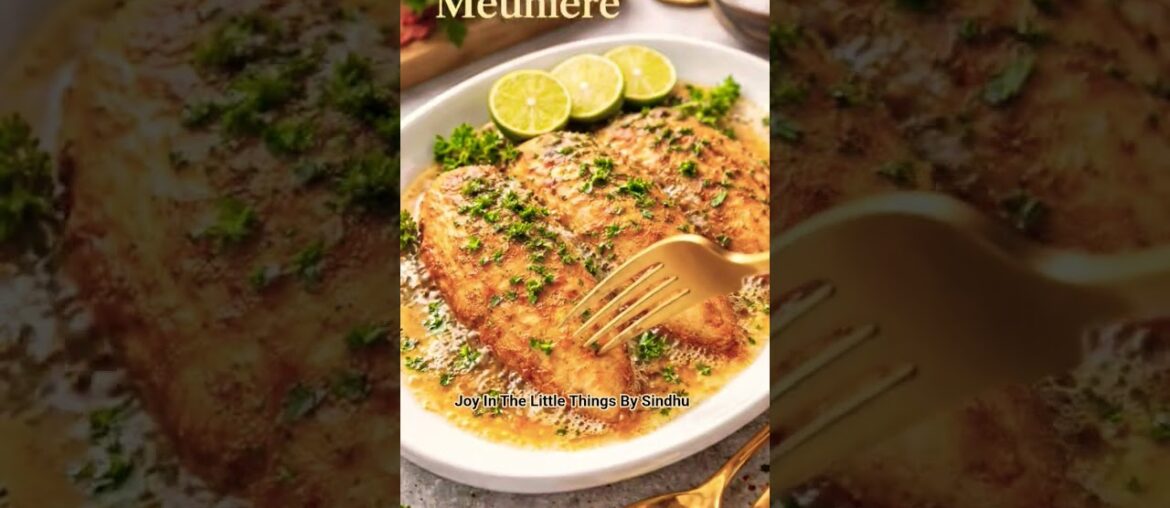 PAN-SEARED SOLE FISH MEUNIÈRE 🐟✨ | BUTTERY LEMON SAUCE #food  #shorts