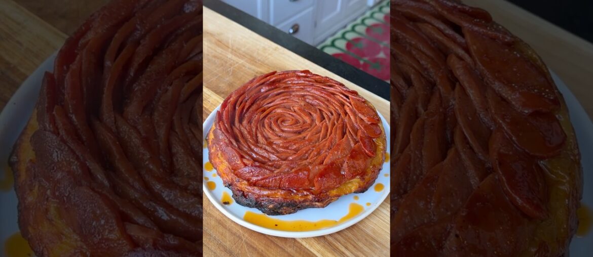 Hot Dog Rose Tart Tatin #recipe #french #hotdogs