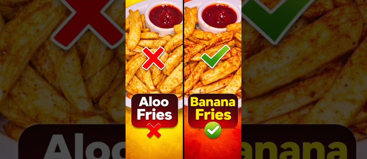 Aloo Fries bhool jao! 😱 Kache Kele ke Crispy French Fries | Healthy & Tasty 🤤 #bananafry #shorts