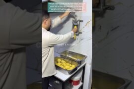 ​The fastest way to cut french fries unlimited potato prep. #ytshorts