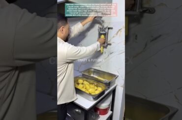 ​The fastest way to cut french fries unlimited potato prep. #ytshorts