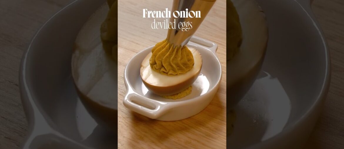 French Onion Deviled Eggs 🥚🧅🥣