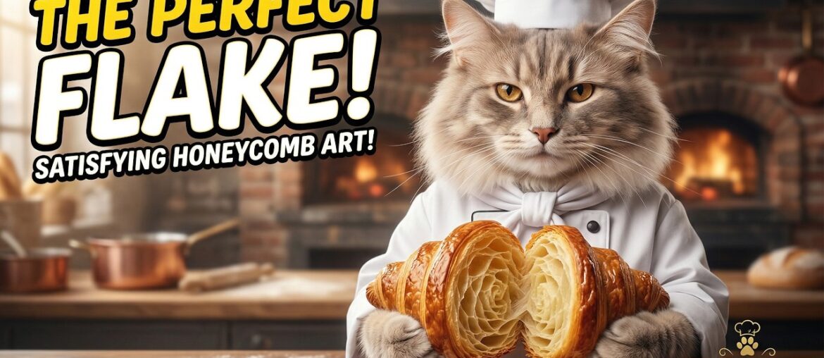 Master Baker Cat Makes The Perfect French Croissant (Lamination ASMR) 👨‍🍳