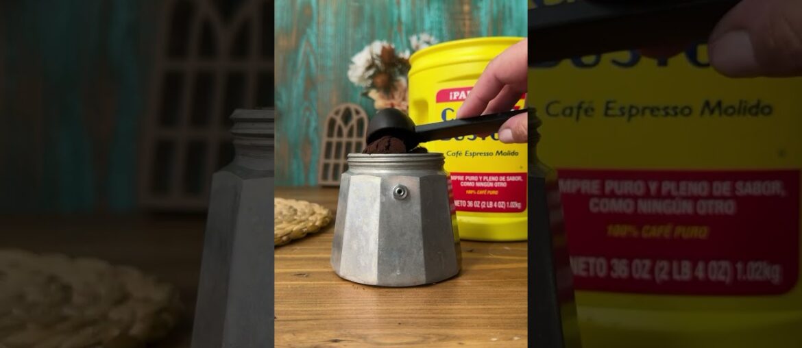 How to make a traditional Cuban coffee using a moka pot.