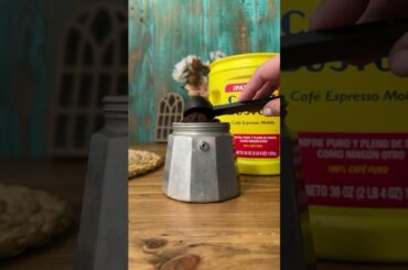 How to make a traditional Cuban coffee using a moka pot.