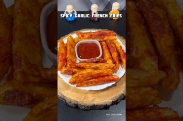 Spicy garlic french fries 🥰#shorts #snacks #recipe #frenchfries #potato #trending #viral #shortsfeed