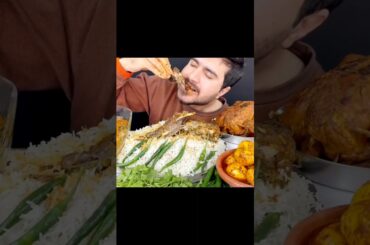 ASMR EATING SPICY 🔥🥵 CHICKEN MUTTON #mukbang #asmreating #youtubeshorts#food #eatingsounds #ytshorts