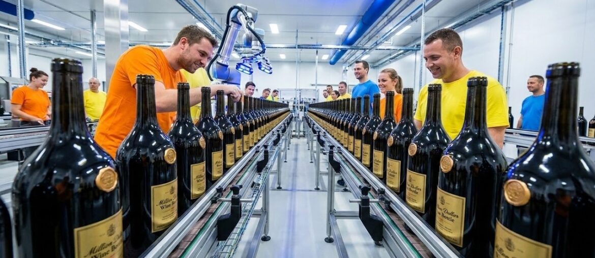Inside a Million Dollar Wine Collection Factory Full Process from Vineyard to Bottle