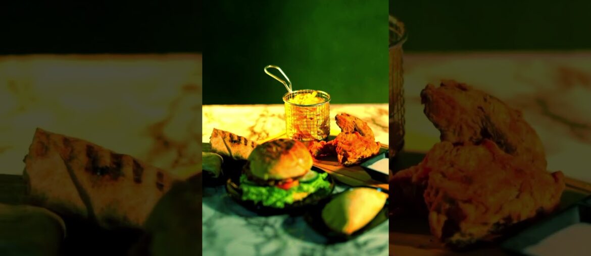 Caption: The Holy Trinity of Fast Food. 🍔🍗🍟#FoodShorts #WeekendVibes #Yum #Burger #Crispy #DinnerIns