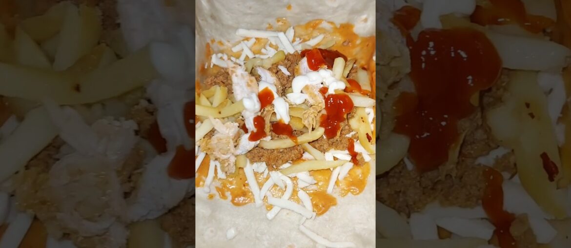 French tacos #tastyyy food#kebab #French fries #French food #tortilla wraps