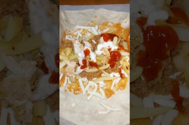 French tacos #tastyyy food#kebab #French fries #French food #tortilla wraps