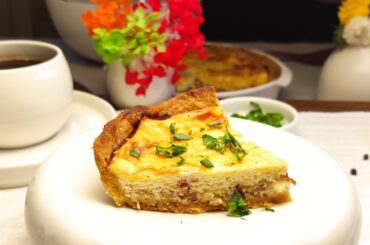 Classic Quiche Lorraine | Flaky Shortcrust & Smoky Bacon | ASMR