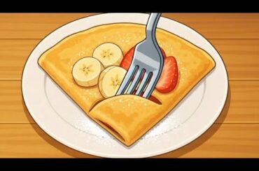 🥞Relaxing Anime Cooking ASMR | French Crepes Recipe Step by Step
