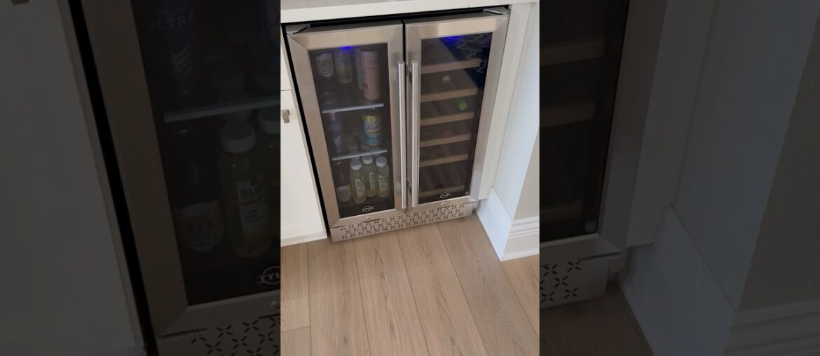 Dual Zone Wine & Beverage Fridge 🍷 Tylza 24” French Door Cooler