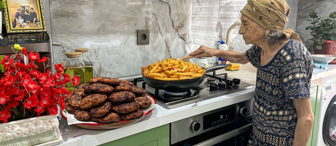 Traditional Crispy French Fries and Meatball Recipe | Grandma's Kitchen