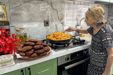 Traditional Crispy French Fries and Meatball Recipe | Grandma's Kitchen