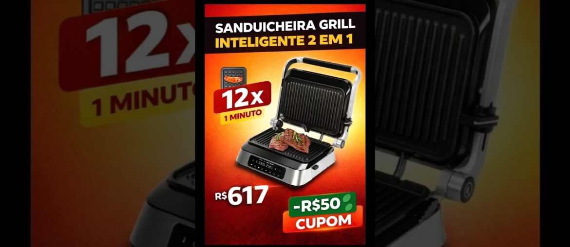 Sanduicheira Grill Digital do Amazon #amazon #sanduicheira #grill #cozinha #gourmet #viral
