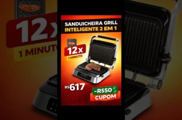 Sanduicheira Grill Digital do Amazon #amazon #sanduicheira #grill #cozinha #gourmet #viral