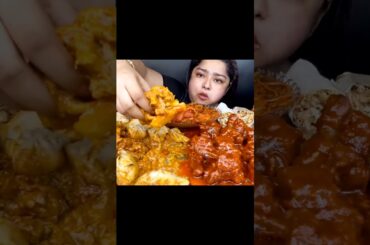 ASMR EATING SPICY 🔥🥵 CHICKEN MOMO #mukbang #asmreating #youtubeshorts #mukbanginternational #food