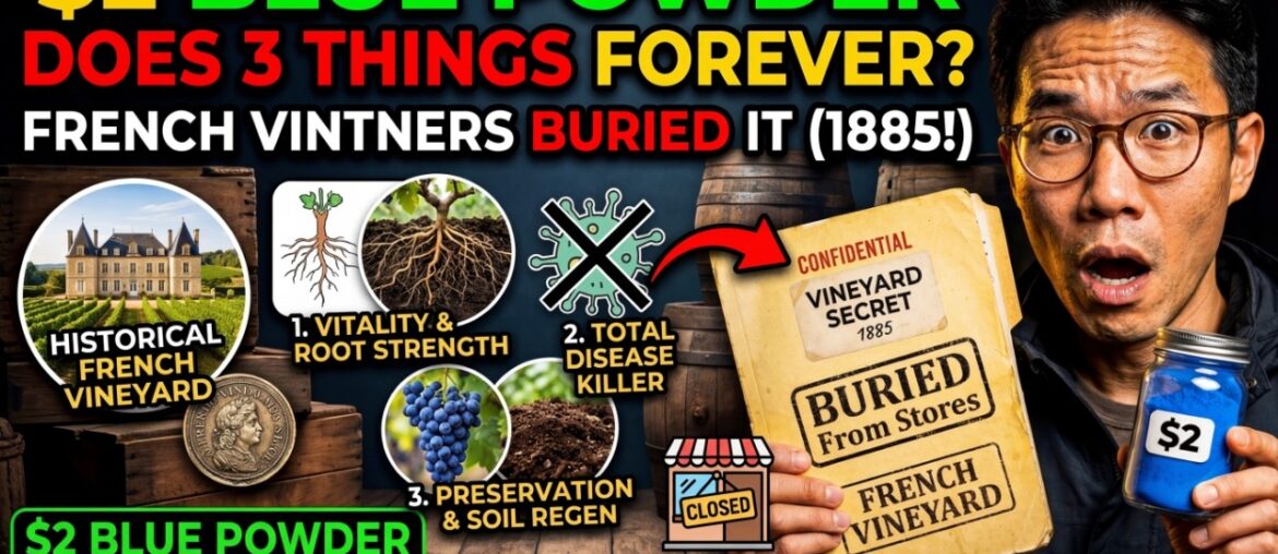 This $2 Blue Powder Does 3 Things FOREVER — French Vintners Used It in 1885. BURIED From Stores