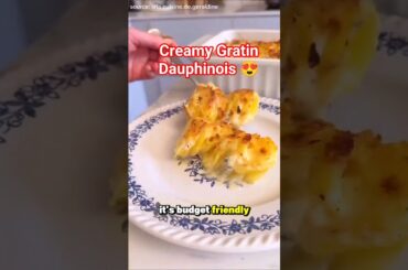 Classic French Gratin Dauphinois – Creamy & Delicious! #shorts #dinner #potato #popular