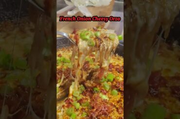 I Turned French Onion Soup Into Cheesy Orzo with Bacon (Easy One-Pan Dinner) #shortsvideo