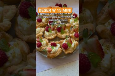 Masz ciasto francuskie i 10 minut? Zrób te mini deserki!  #shorts #food #recipe #przepis #deser