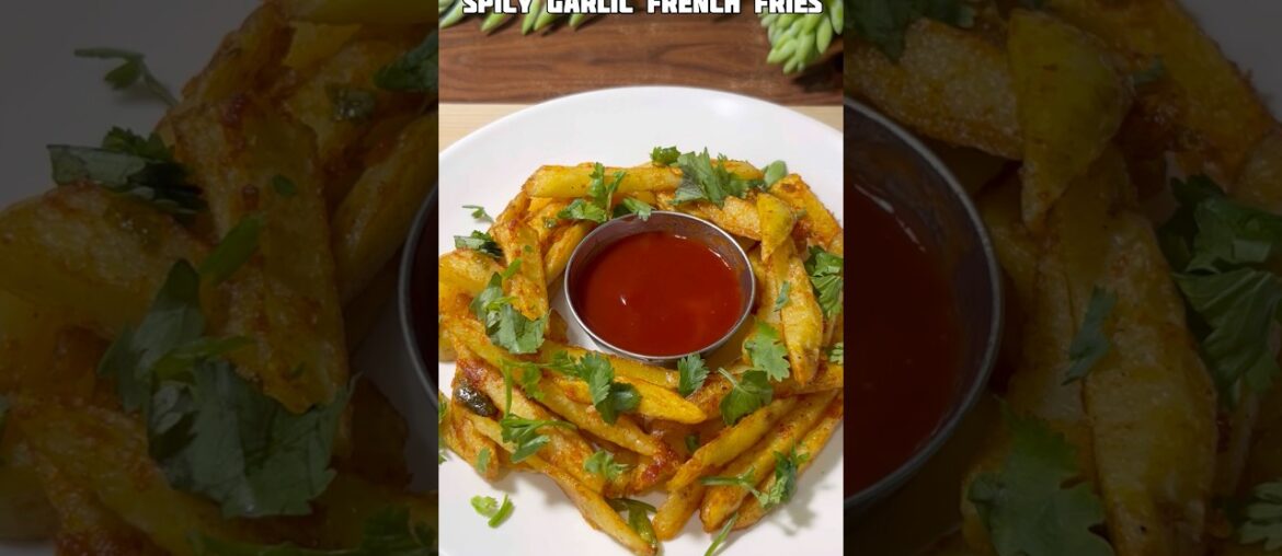 Spicy Garlic French Fries Recipe #shorts #recipe #potato #youtubeshorts