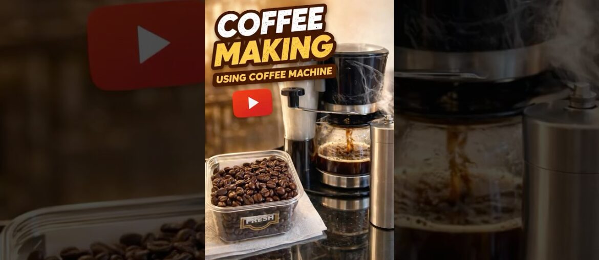 ☕️Fresh coffee using machine ☕ | Quick morning brew #coffee #coffeemaking #coffeemachine #viralvideo