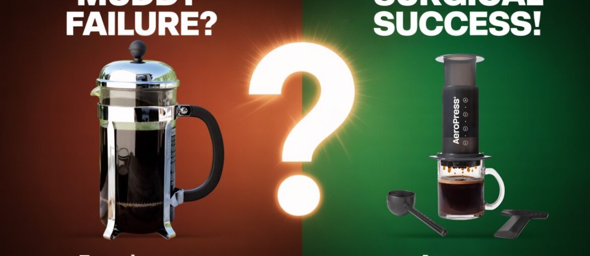 AeroPress vs French Press: Stop Drinking "Sludge" (Tested with Physics)