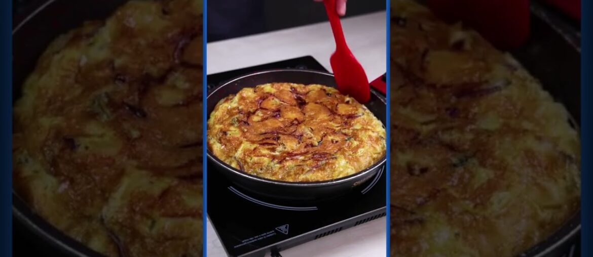 OMELETE DE BATATA FRITA #receitas #sobremesarapida #receitafaceis #shorts #omelete