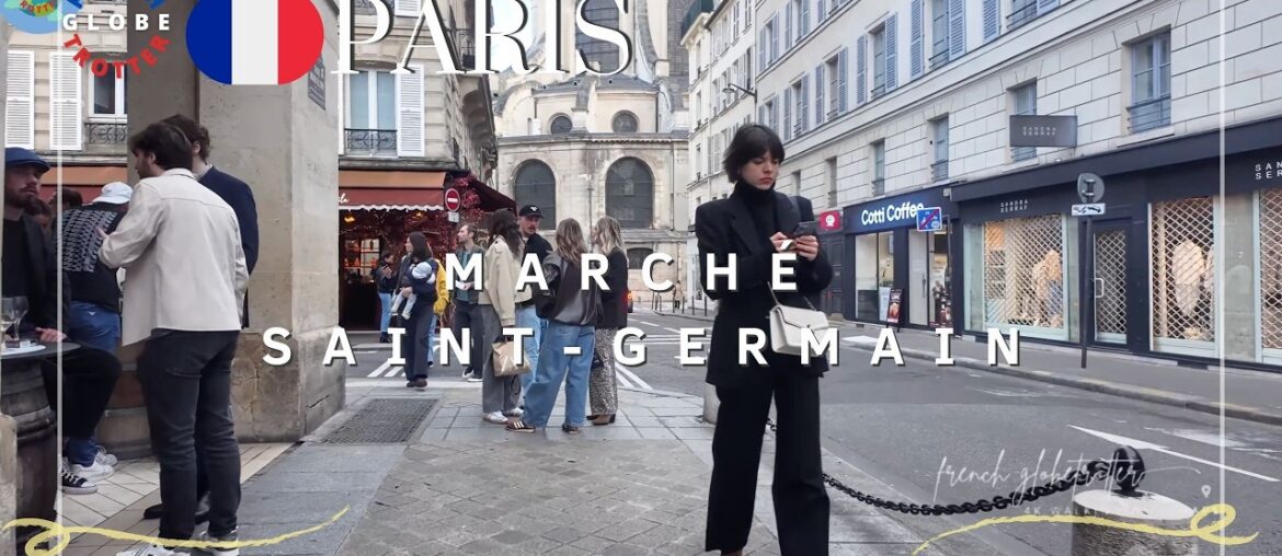 Paris Spring 6-7th District 🇫🇷 Saint-Sulpice ➜ Marché Saint-Germain Food Market 4K Walking Tour