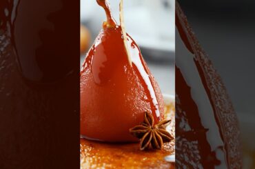 Poached Spiced Pears & Crème Brûlée 😍 #Poached #SpicedPears #CrèmeBrûlée
