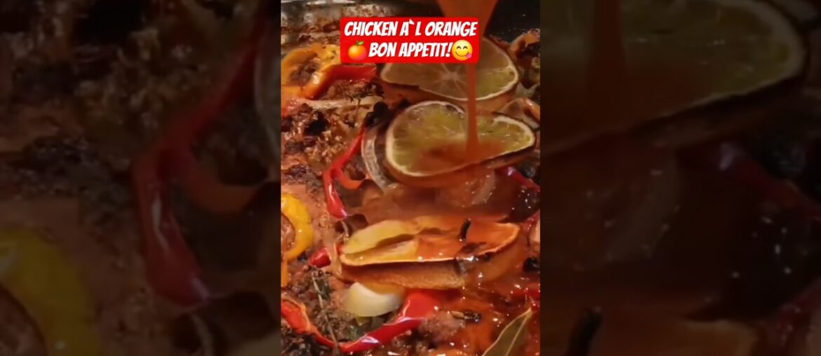 JAMAICAN MAKING FRENCH CUISINE🤪🍊🍗 #food #cooking #shortsfeed #orangechicken
