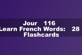 Learn French Words: 28 Flashcards