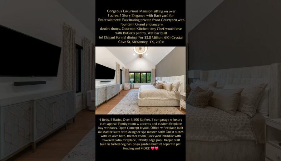 Gorgeous Luxurious Mansion on 1 story with Excellence on 1 acre,private courtyard, Backyard Paradise