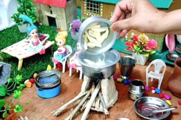 miniature 2 recipes, छोटे चूल्हे पे french fries,simmayyan बनाएं, miniature cooking videos