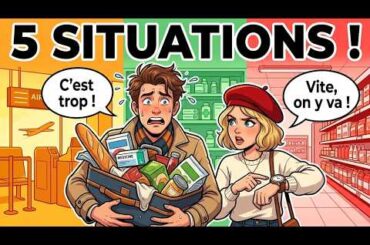 🇫🇷 Top 5 Everyday Situations (A1-A2). French Conversation Practice1 Hour of French Listening