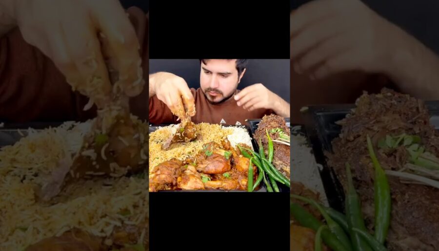 ASMR EATING SPICY 🔥🥵 MUTTON #mukbang #asmreating #youtubeshorts #eatingsounds #ytshorts #food