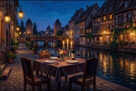 Dinner in Strasbourg, France | Romantic French Restaurant Music (1 Hour)