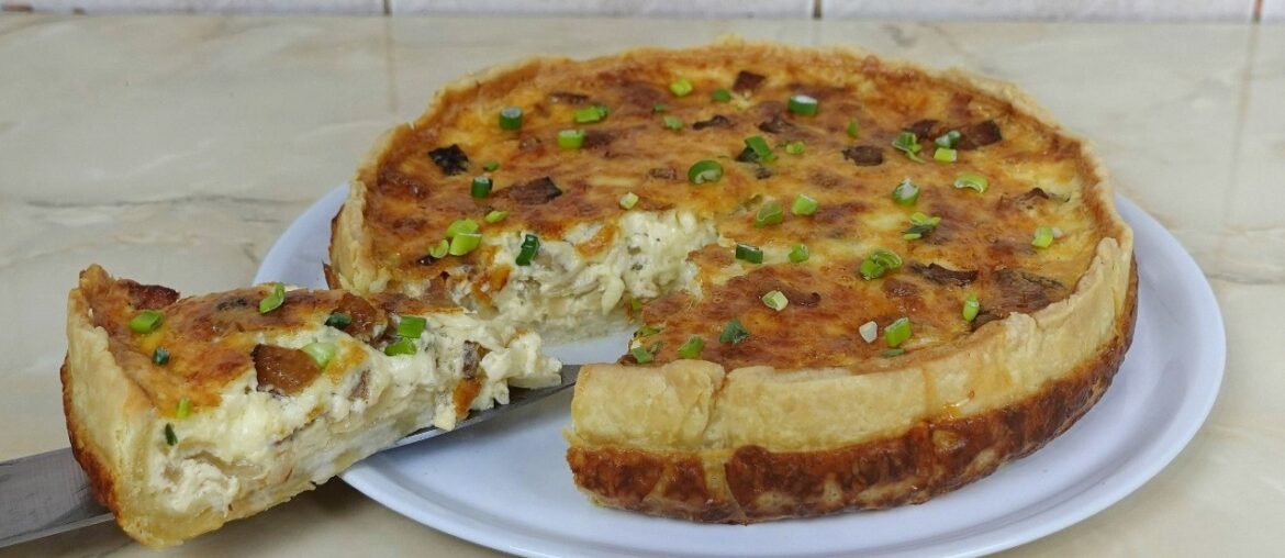 QUICHE LORRAINE: Classic French Recipe with Bacon and Cheese 🥧🥓 | Whisper Cafe ASMR