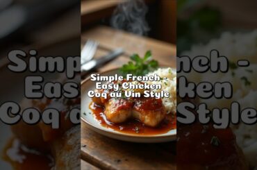 Easy Chicken Coq au Vin -Simple French Comfort – HM channel # shorts feed # Food #