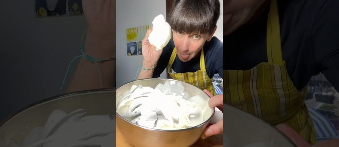 Testing French whipped cream #alychalloner #lifeinfrance #food #cream #shorts #foodtest
